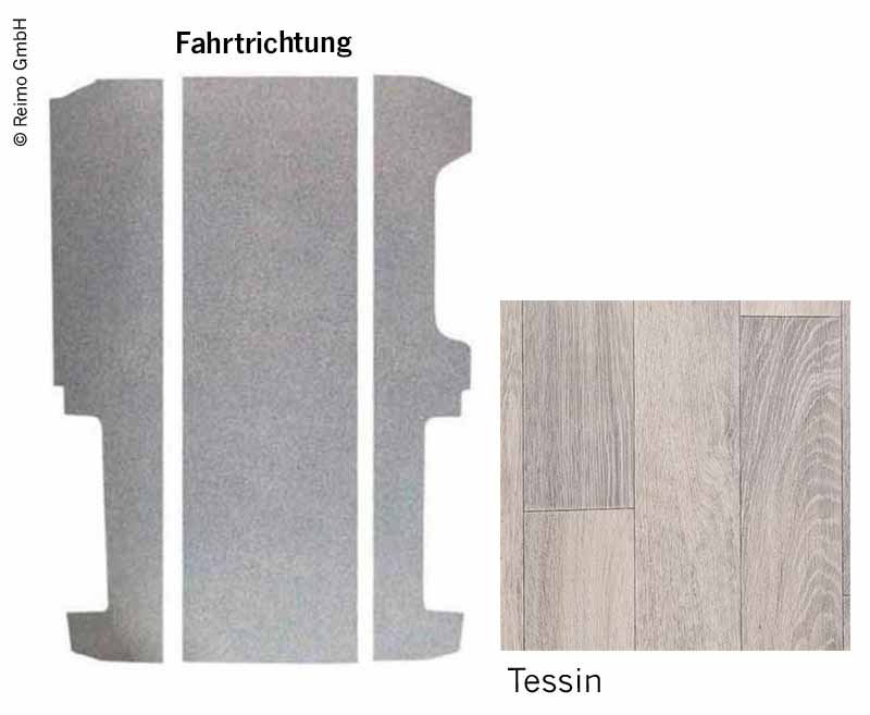 Basisplaat VW T6/T5 LR V3000 3-delig 997 mm Dekor Tessin Rechtse VW-ingang Rechts VW-ingang