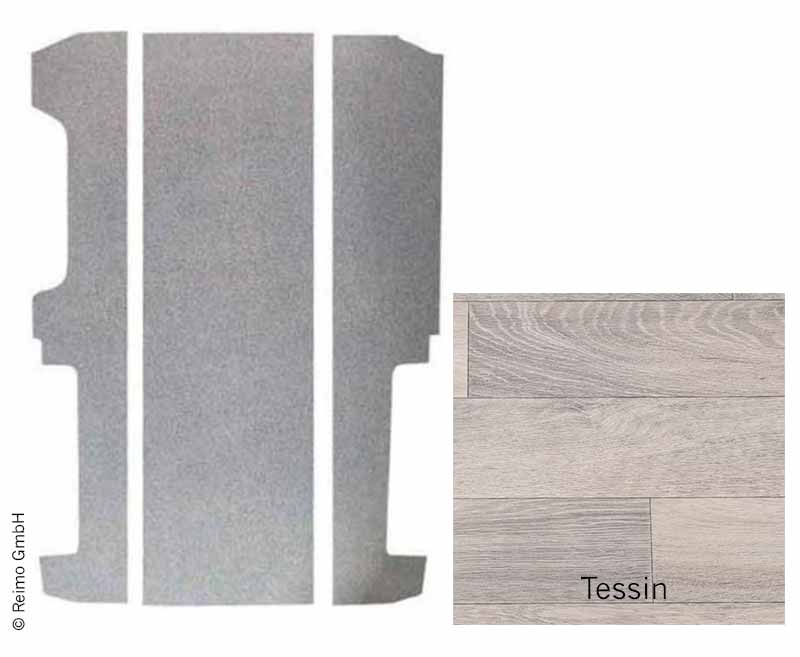 Vloerplaat VW T6/T5 KR V3000 3-delig 826 mm decor Ticino rechterhand VW Einsties