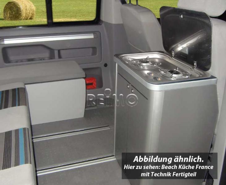 VW T6/5 Beach Kitchen France met technologie Kant-en-klaar gemaakt, hoogglans zw