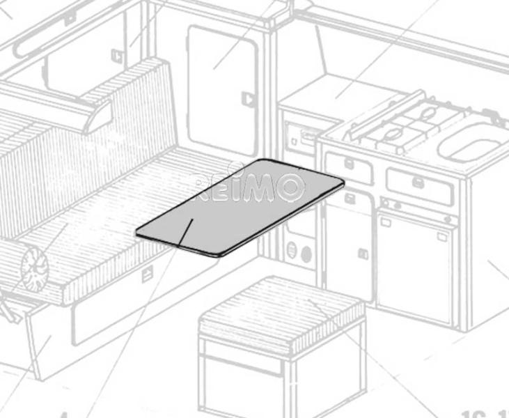 VW T3 zwenktafel Granitto laminaat als kit