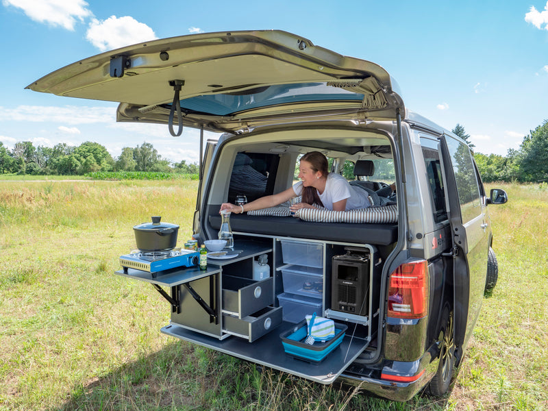 REIMO CampingBox L voor o.a. Volkswagen Transporter T5, T6 en T6.1, Mercedes-Benz Vito, Renault Trafic, Opel Vivaro, Fiat Talento