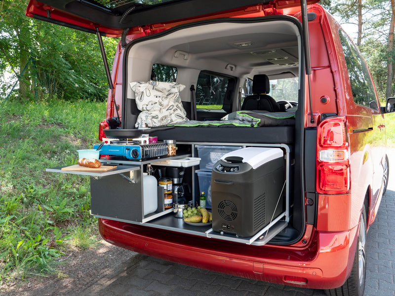 Reimo CampingBox M – Compact kamperen in busje, SUV of stationwagen - Maak van uw gezinsauto een volwaardige mini-camper