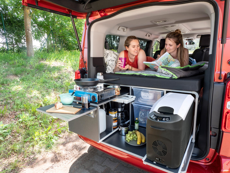 Reimo CampingBox M – Compact kamperen in busje, SUV of stationwagen - Maak van uw gezinsauto een volwaardige mini-camper
