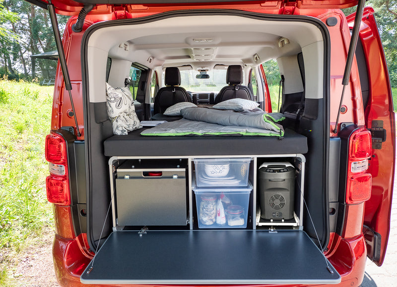 Reimo CampingBox M – Compact kamperen in busje, SUV of stationwagen - Maak van uw gezinsauto een volwaardige mini-camper