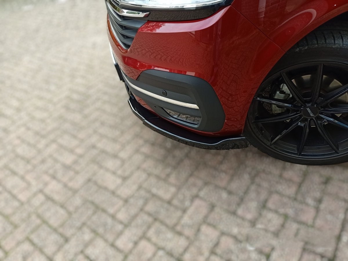 VW Transporter T6.1 voorspoiler V4 | hoogglans zwart