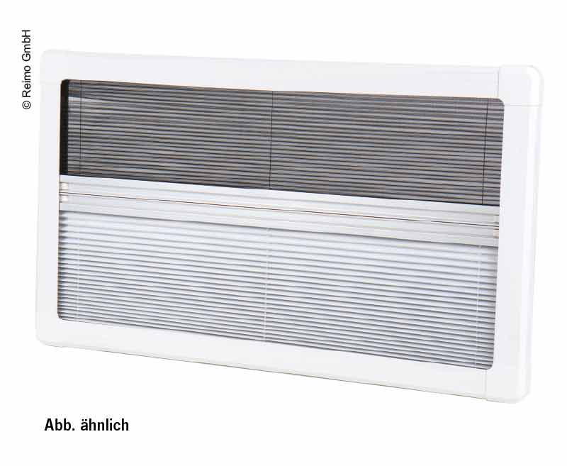 Verduisteringsgordijn en insectenhor voor RW Compact 600x450, aluminium frame, wit