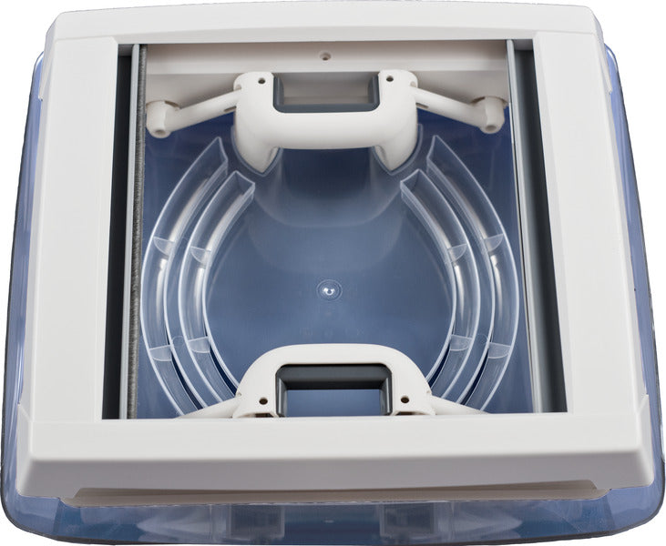 Dakkap Vision Vent S per 28x28cm wit, gerookt glas, dubbel geplooid