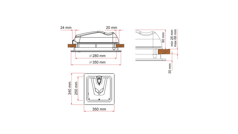 VENT 28 F met aerodynamisch ontwerp – Wit