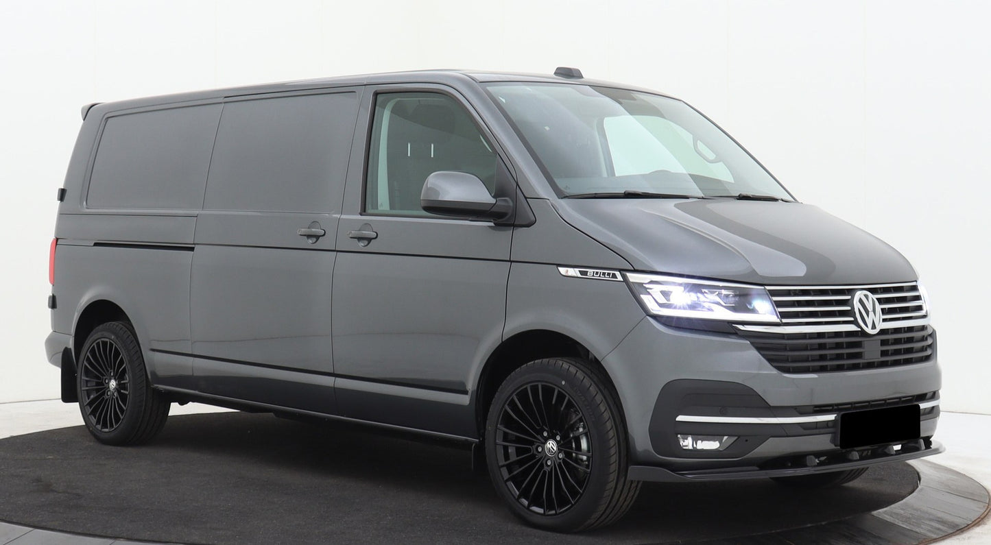 VW Transporter T6.1 voorspoiler hoogglans zwart