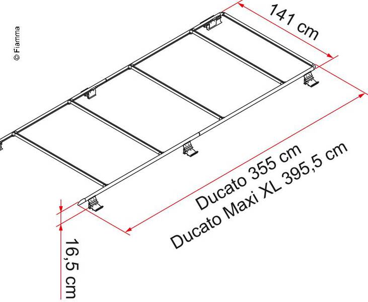 Dakdrager voor Fiat Ducato, Peugeot Boxer, Citroën Jumper vanaf 2006