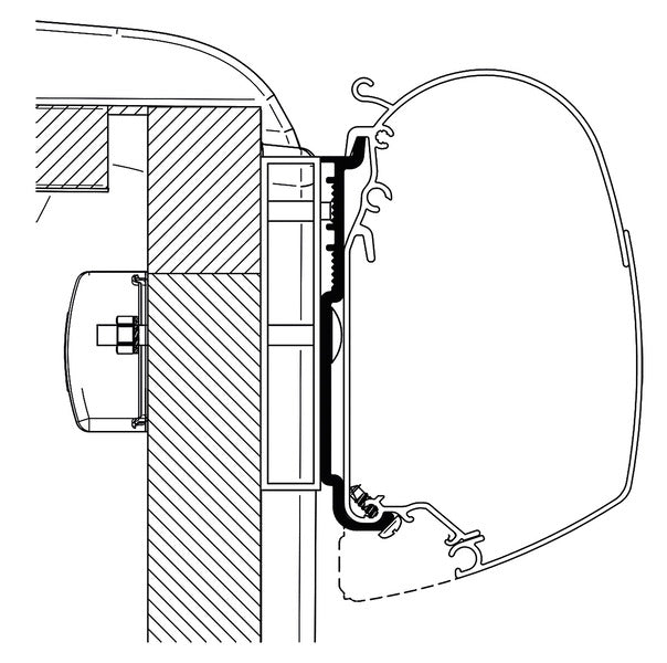 Omnistor luifel-adapter voor Carado/ Sunlight set