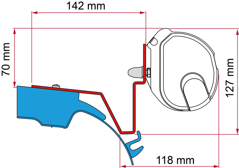 Adapter met Vito Westfalia