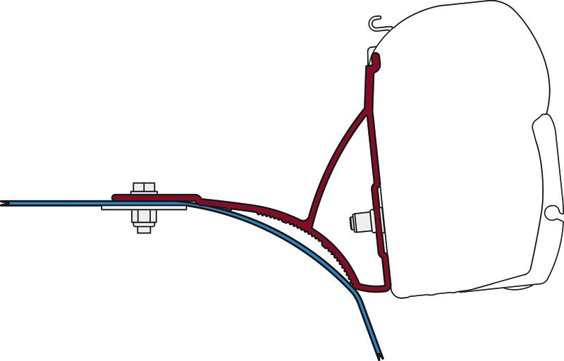 Fiamma luifel -F45 montageset voor Fiat Ducato vanaf 06/2006 met dakrek