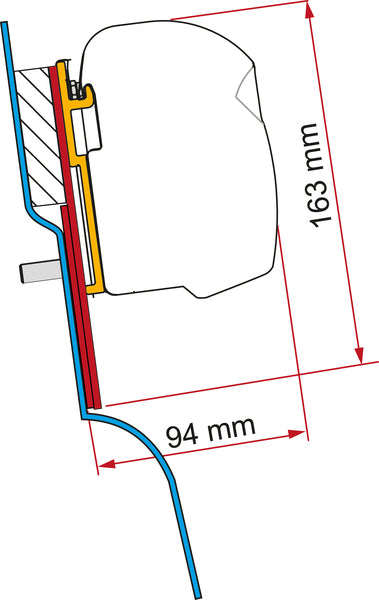 Fiamma luifel-adapter voor luifels F45