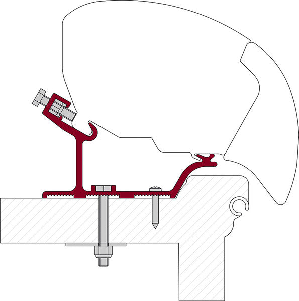 Adapter voor Fiamma dakluifels F65, F65S en F65L