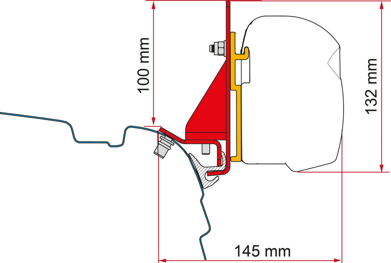 Aluifeladapter F45 voor T5/T6
