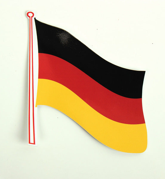 Vlagsticker Duitsland verpakking van 2, 145 x 125 mm, 2, 145 x 125 mm.