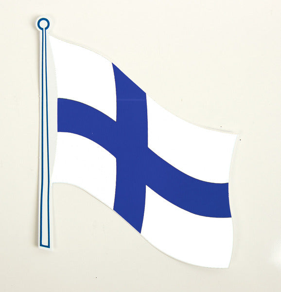 Vlagsticker Finland verpakking van 2, 145 x 125 mm.