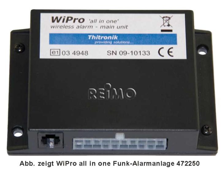 Draadloos alarm WiPro "all in one" als voorgemonteerde installatiekit voor Iveco