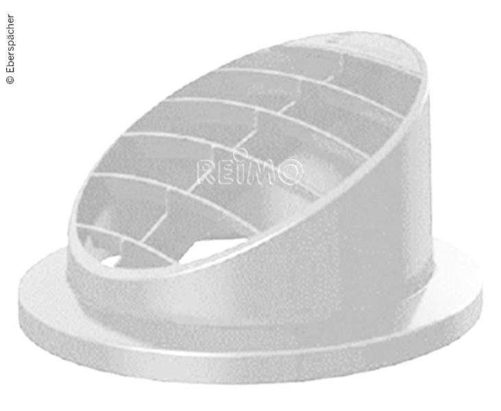 Hoge ontluchter 30° voor bijverwarming. Airtronic D2, Ø50/60mm, wit