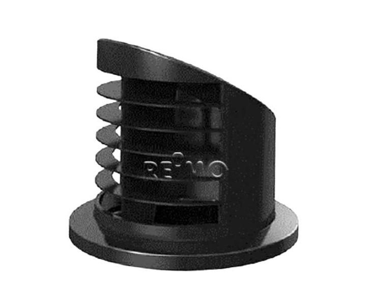 Hoge ventilatieroosters 90° voor bijverwarming. Airtronic D2, Ø50/60mm, zwart