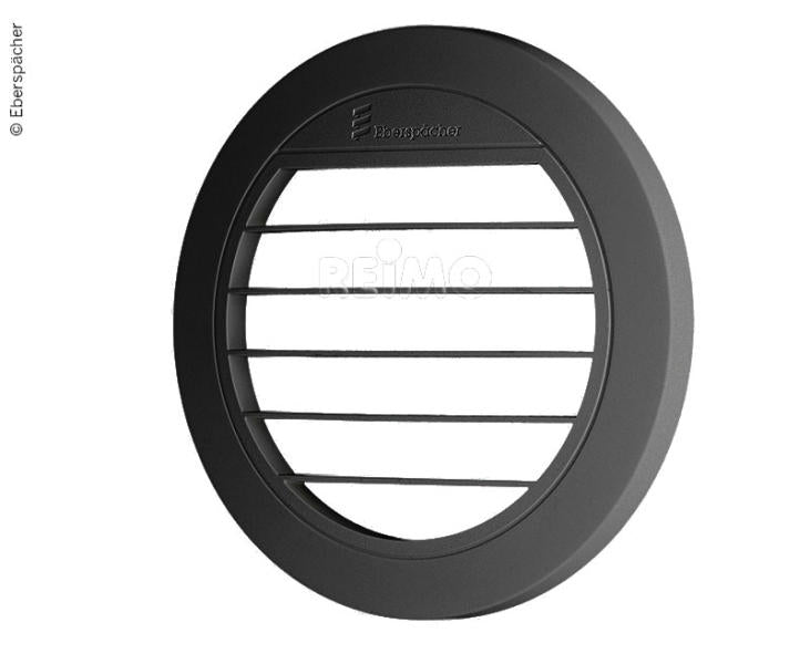 Luchtuitlaat plat 0° zwart voor standaard Airtronic D3, Ø90mm
