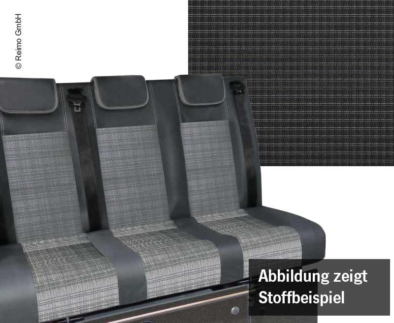Slaapbank VW T6.1 Trio Style V3000 Gr.10 3-persoons 3-zits Double.Grid, 2 warmteaccumulatoren.
