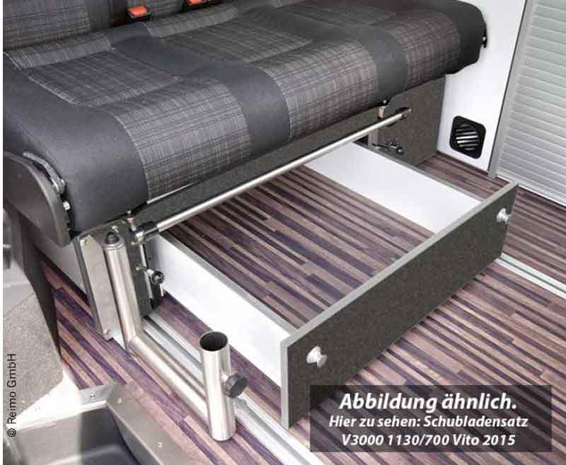 Lade Slaapbank Ren/Opel V3000 Gr.17 Weekender Decor Basalt gemonteerd