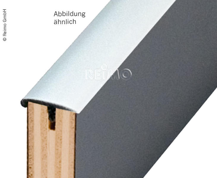 T-randafwerking aan één zijde met neus - medium grijs