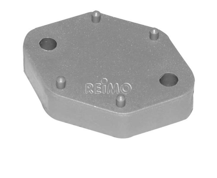 Afstandsplaat, hoogte 10mm, grijs