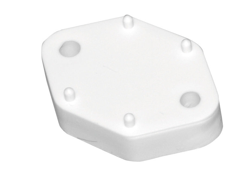 Afstandsplaat, hoogte 10mm, wit