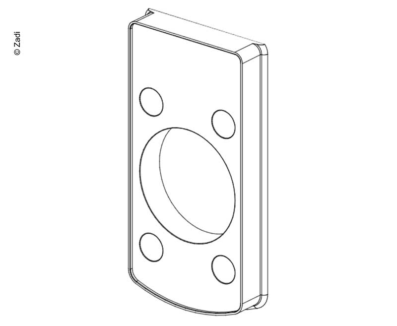 Deurvergrendeling voor wanddikte 13mm voor artikelnr. 52601 / 52602