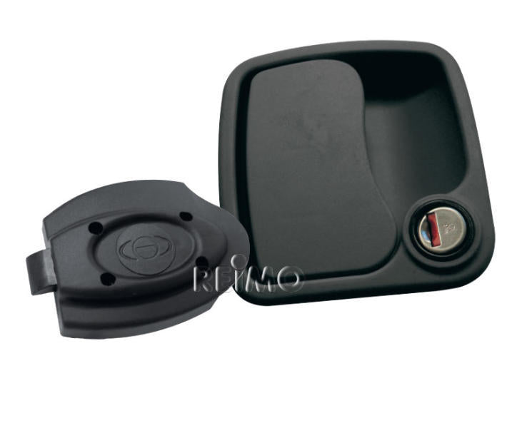Eurogarage slot zwart (wanddikte 34-42mm), zonder cilinder en sleutel