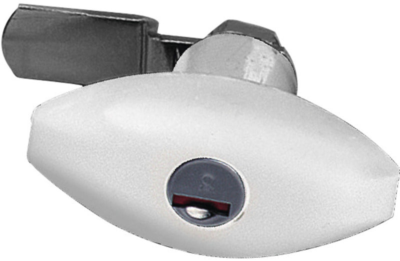Bagageluikslot Ellipse wit zonder cilinder + sleutel