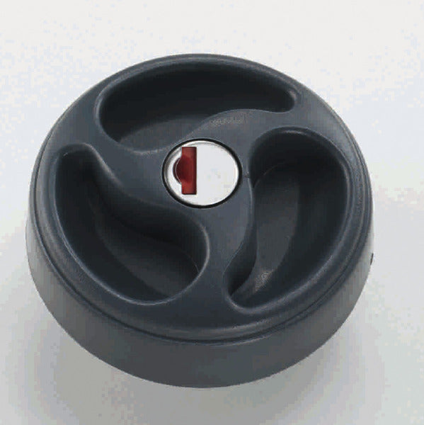3-grip tankdop zwart zonder cilinder+sleutel