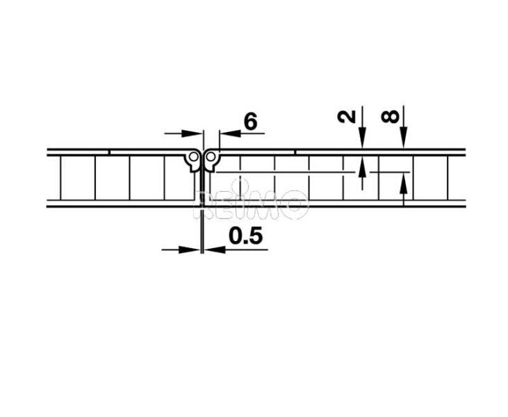 Vouwtafelscharnier messing mat