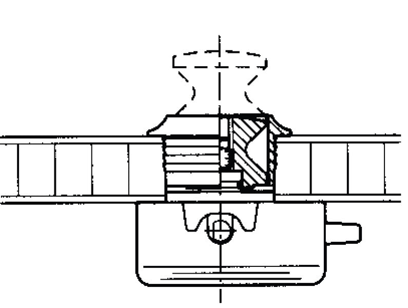 Push Lock - meubelslot grijs