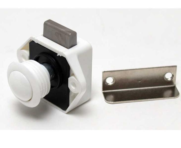 Push Lock Mini - meubelslot wit