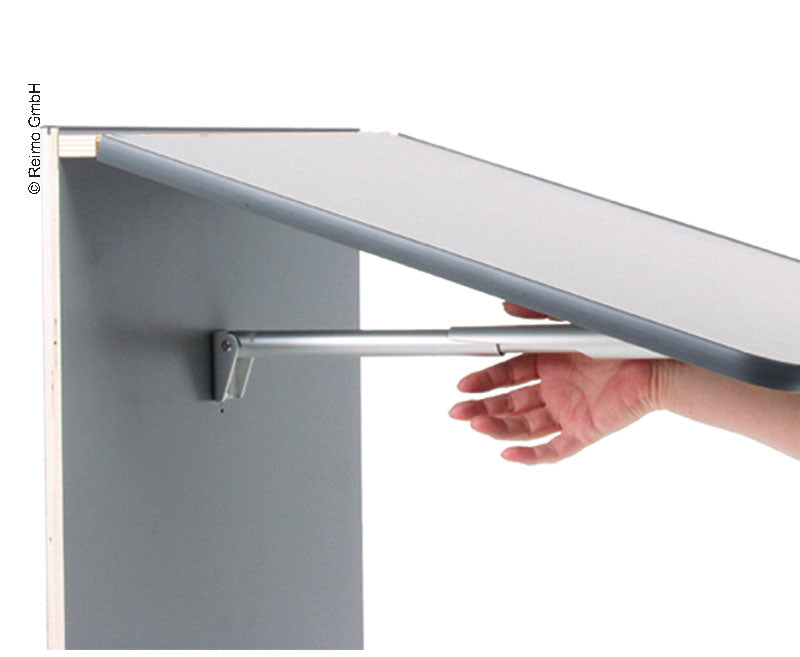 Tafelbladhouder opklapbaar 549mm, aluminium zwart geanodiseerd, lengte 549mm.