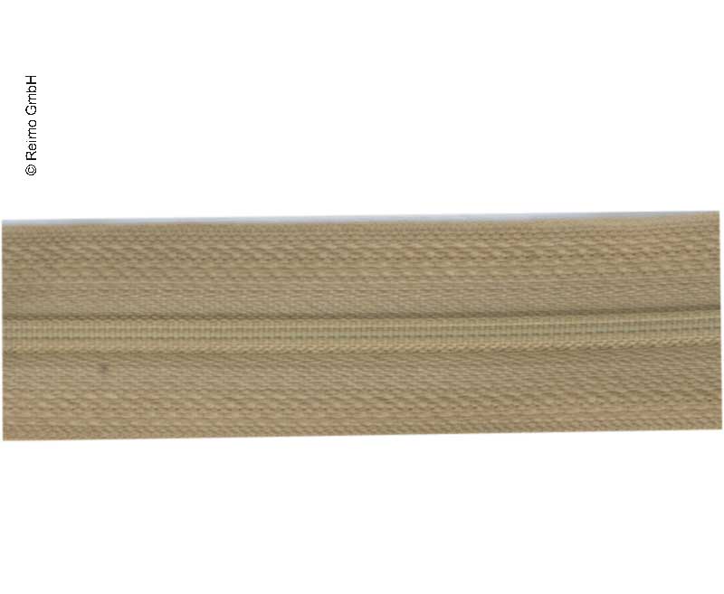 Eindeloze ritssluiting als werfmateriaal in beige, 2,5cm breed