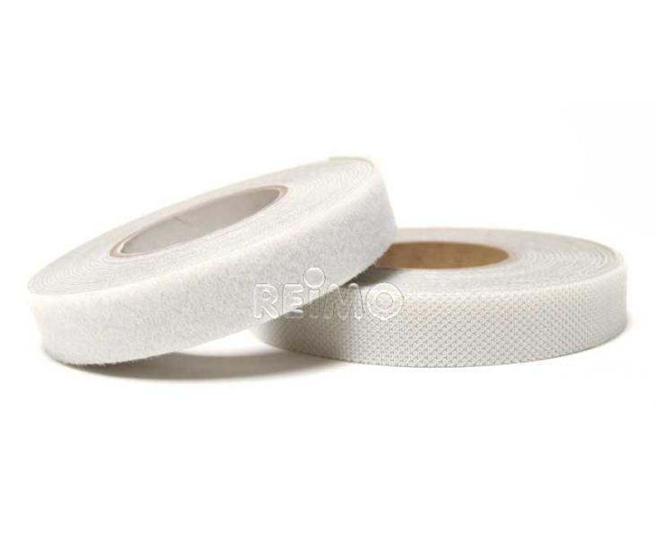 Klittenband zelfklevend 20mm (wit) 5m