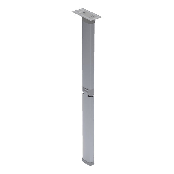 Van opklapbare tafelpoot, hoogte 600 mm, geanodiseerd aluminium