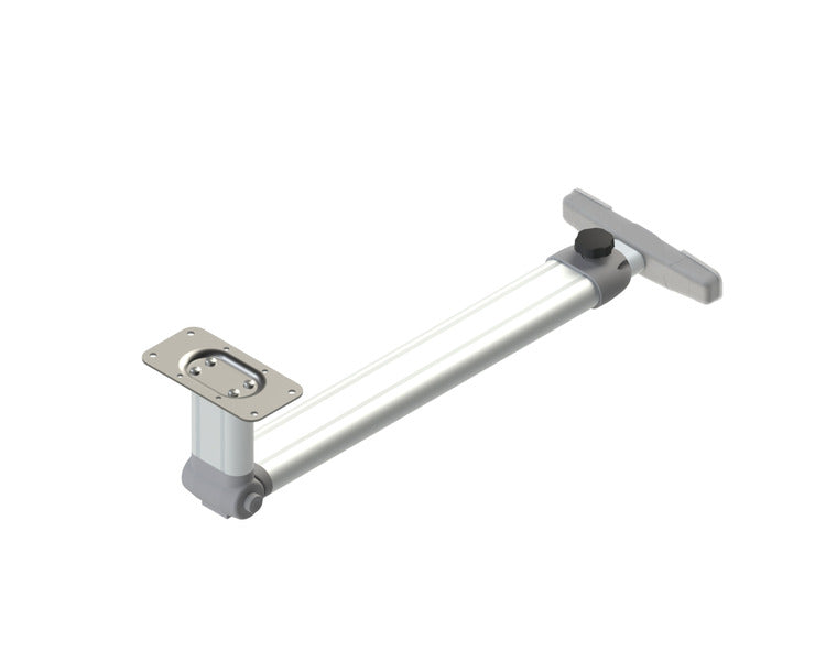 Onderstel voor een klaptafel, met een neerklapbaar blad en een onderstel