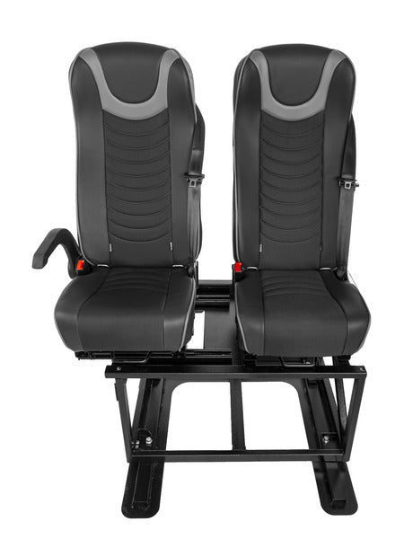 Dubbele zitbank met Isofix voor voertuigen zonder dubbele bodem