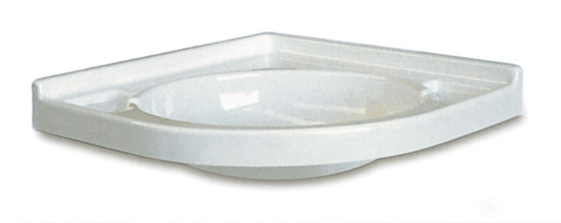 Hoekwastafel 418x418mm wit