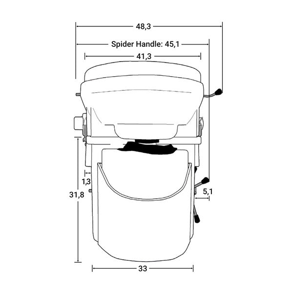 Nature's Head Campingtoilet met spinnengreep
