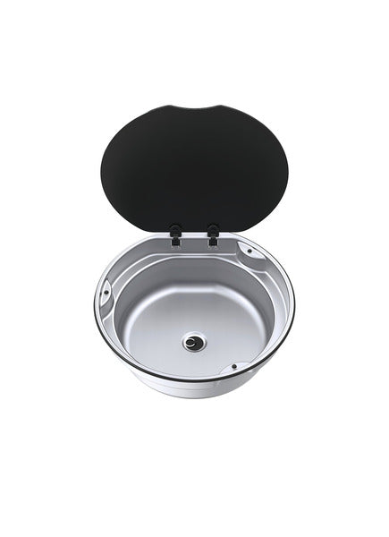 Spoelbak roestvrij staal ø405 x H145mm, rond, 7,4 liter