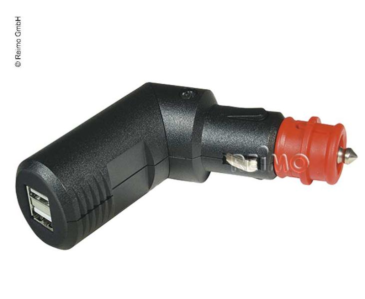 12V-stekker: dubbele USB-stekker voor dubbele oplader 12V