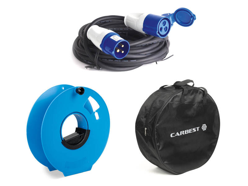 Kabelset met kabel 3x2,5 mm2, 25m en Kabelhaspel, kabelzakje
