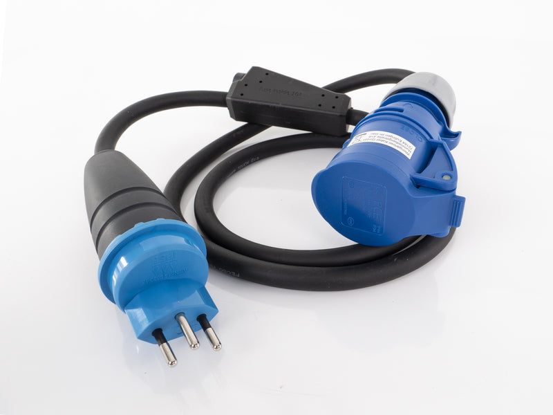 CEE Adapterkabel Zwitserland (CH stekker en CEE koppeling) met 10A zekering